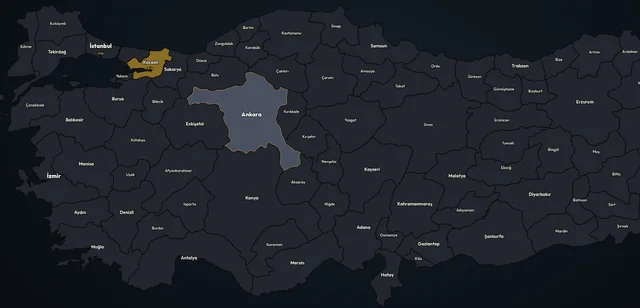 Mafya Ülkesi Türkiye: il il Türkiye haritası
